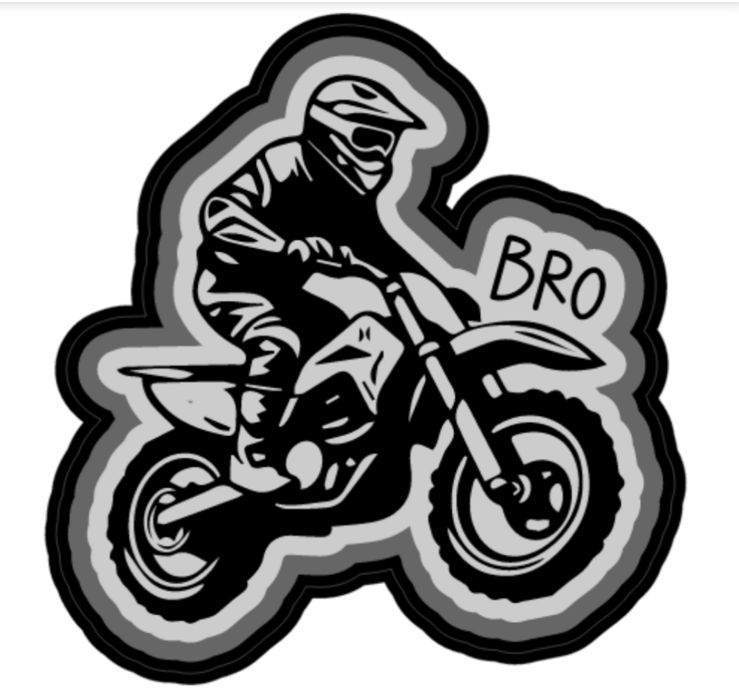 Bro Dirt Bike Moto Rider 2" stickers