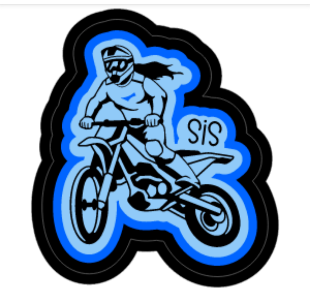 Sis Dirt Bike Rider Moto 2" Sticker