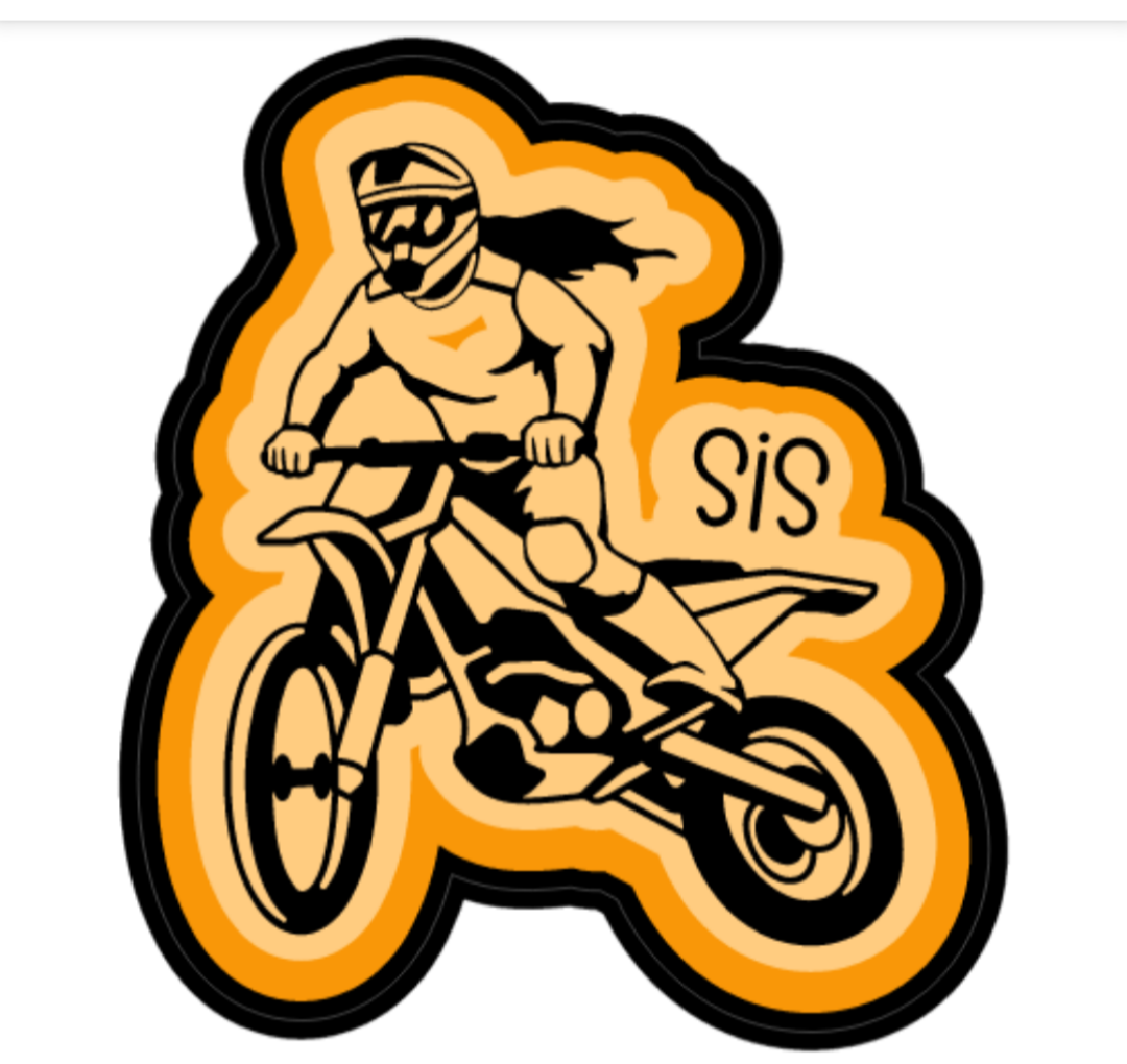 Sis Dirt Bike Rider Moto 2" Sticker