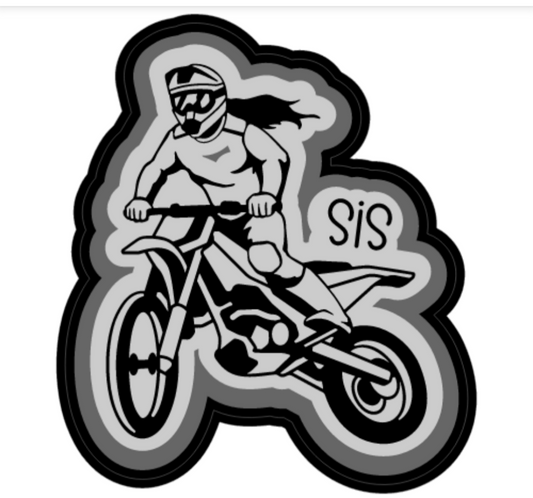 Sis Dirt Bike Rider Moto 2" Sticker