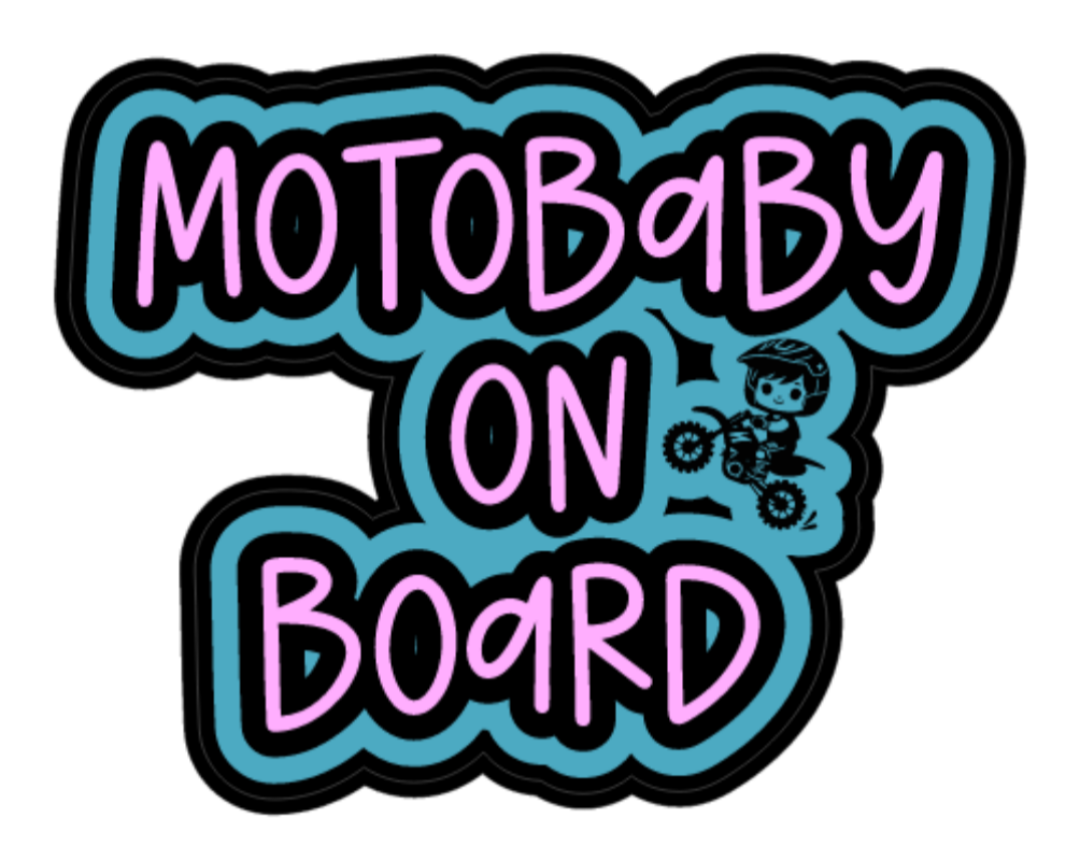 MotoBaby on Board 4" Sticker