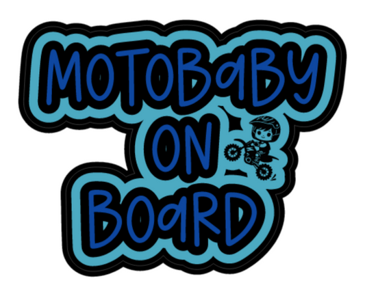 MotoBaby on Board 4" Sticker