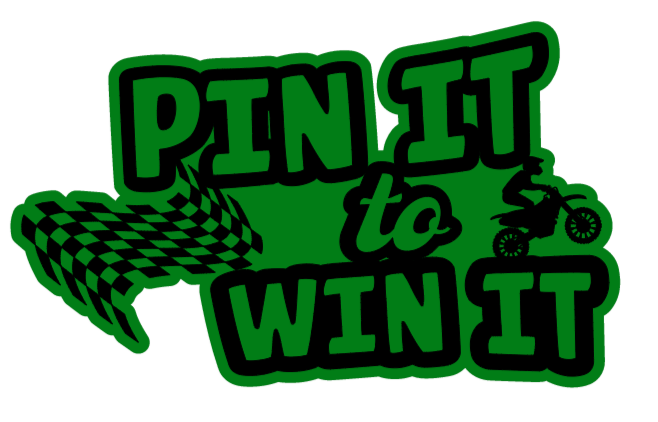 Pin It to Win It Sticker 6"x3"