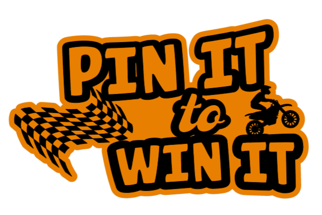 Pin It to Win It Sticker 6"x3"