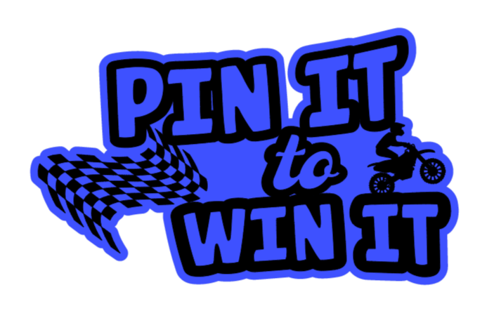 Pin It to Win It Sticker 6"x3"