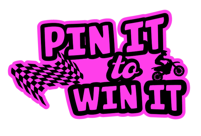 Pin It to Win It Sticker 6"x3"