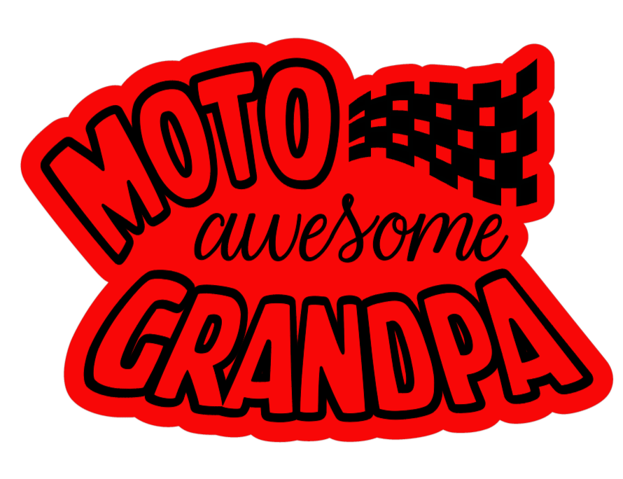 Moto Grandpa stickee