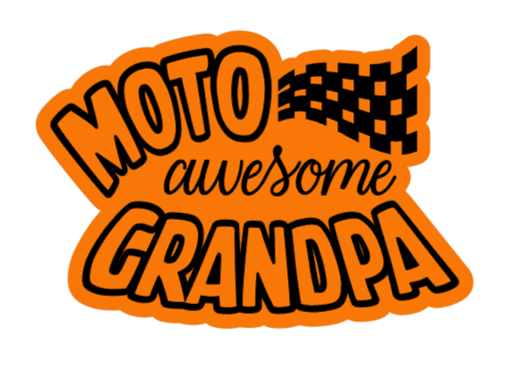 Moto Grandpa stickee