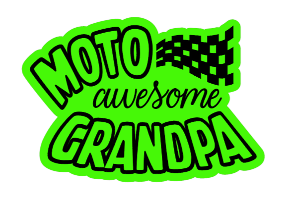 Moto Grandpa stickee