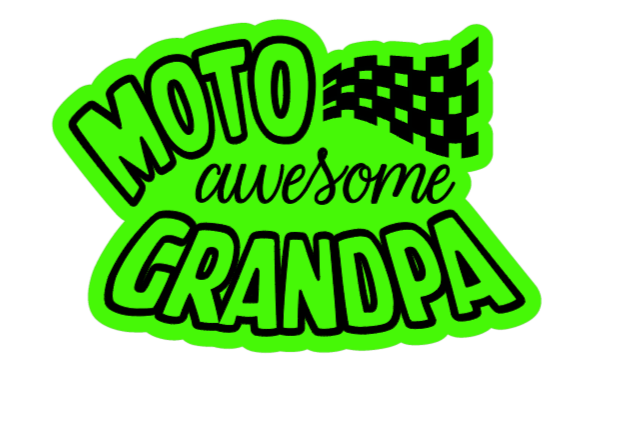 Moto Grandpa stickee