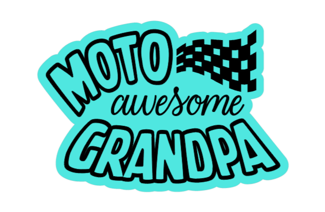 Moto Grandpa stickee