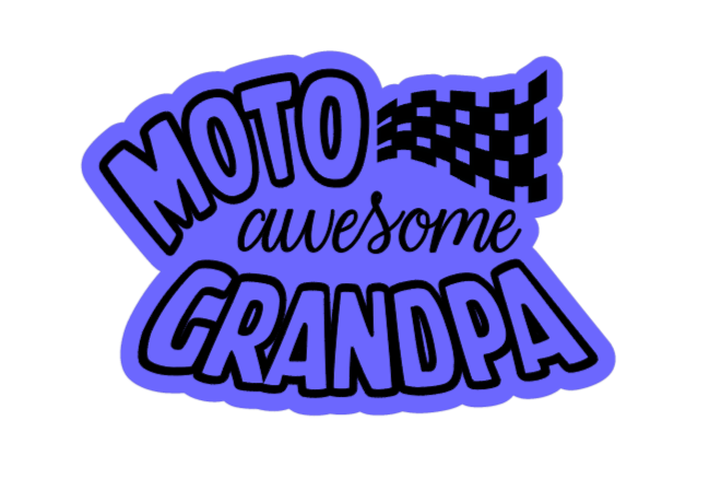 Moto Grandpa stickee