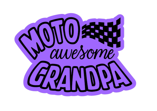 Moto Grandpa stickee