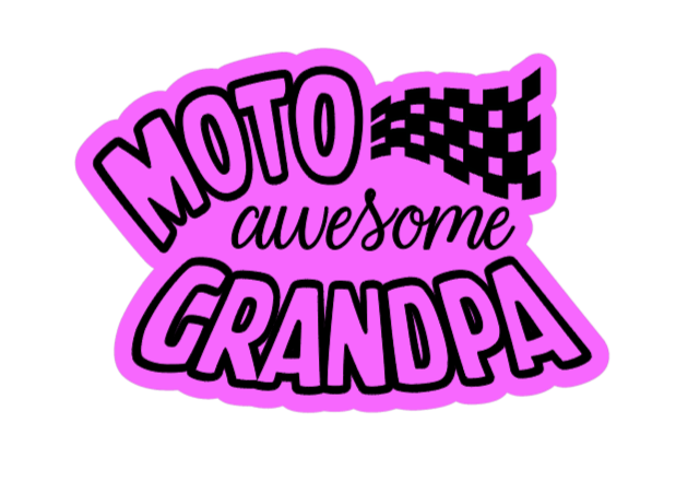 Moto Grandpa stickee