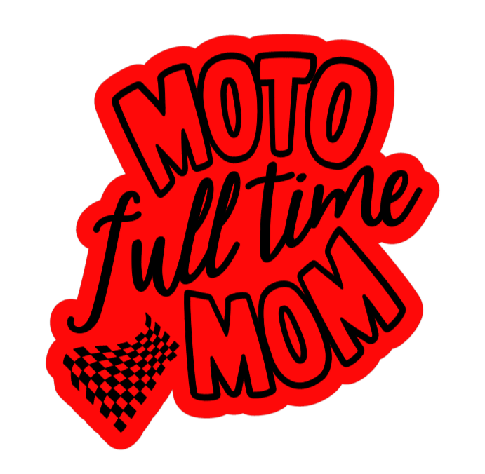 Full Time Moto Mom Sticker