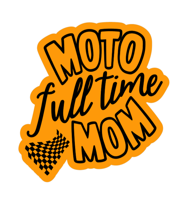 Full Time Moto Mom Sticker