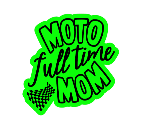 Full Time Moto Mom Sticker