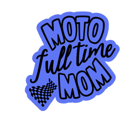 Full Time Moto Mom Sticker