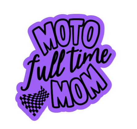 Full Time Moto Mom Sticker