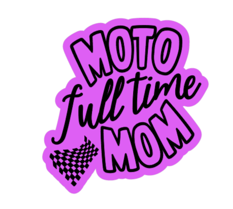 Full Time Moto Mom Sticker