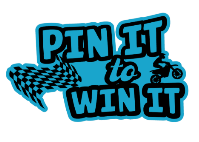 Pin It to Win It Sticker 6"x3"